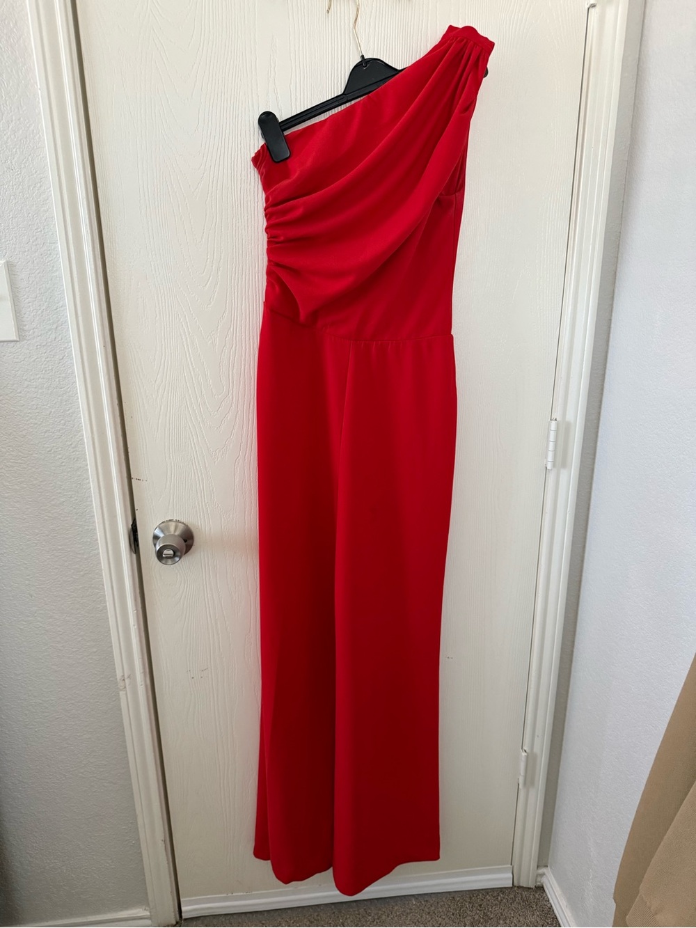 Abercrombie & Fitch One-Shoulder Scarlet Red Gown